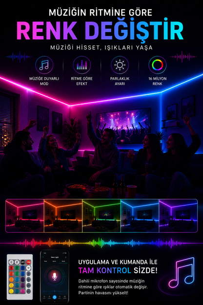 5 Metre Neon Led Işık Seti
